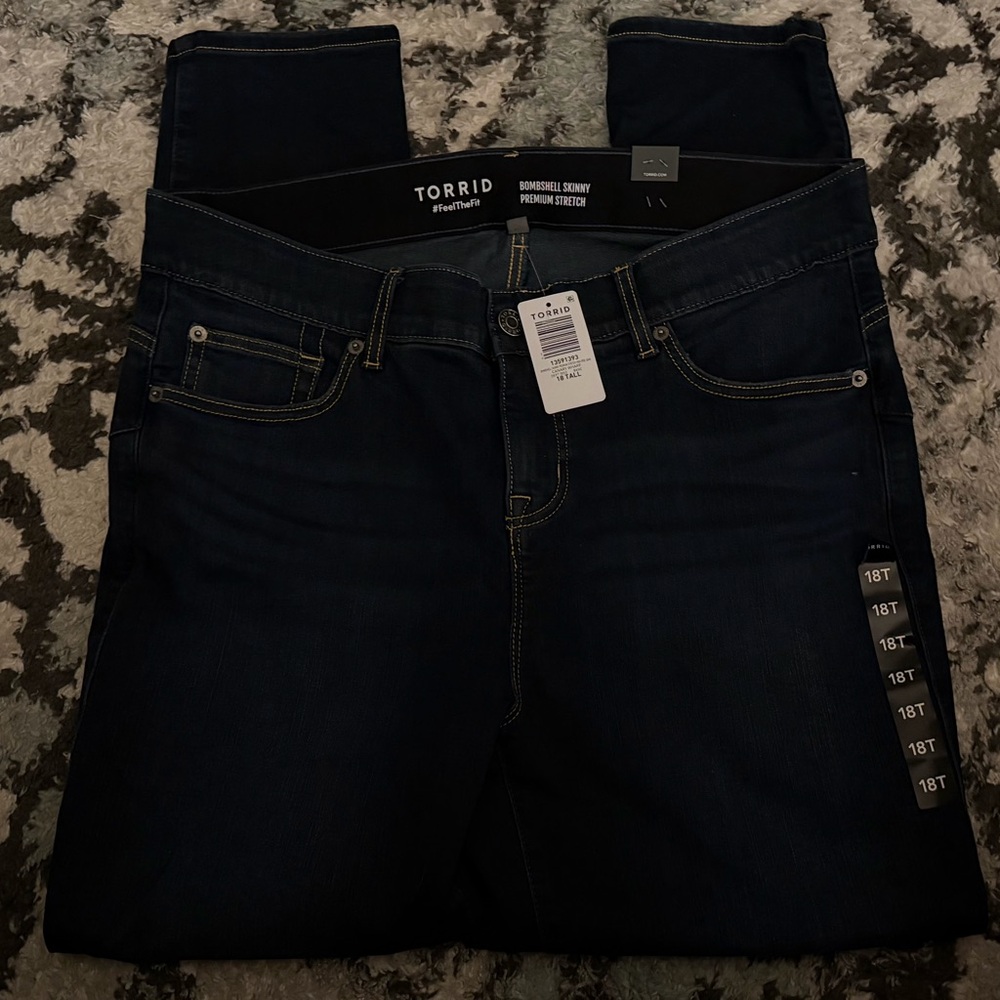 18T Torrid Dark Blue Bombshell Skinny Jeans #4